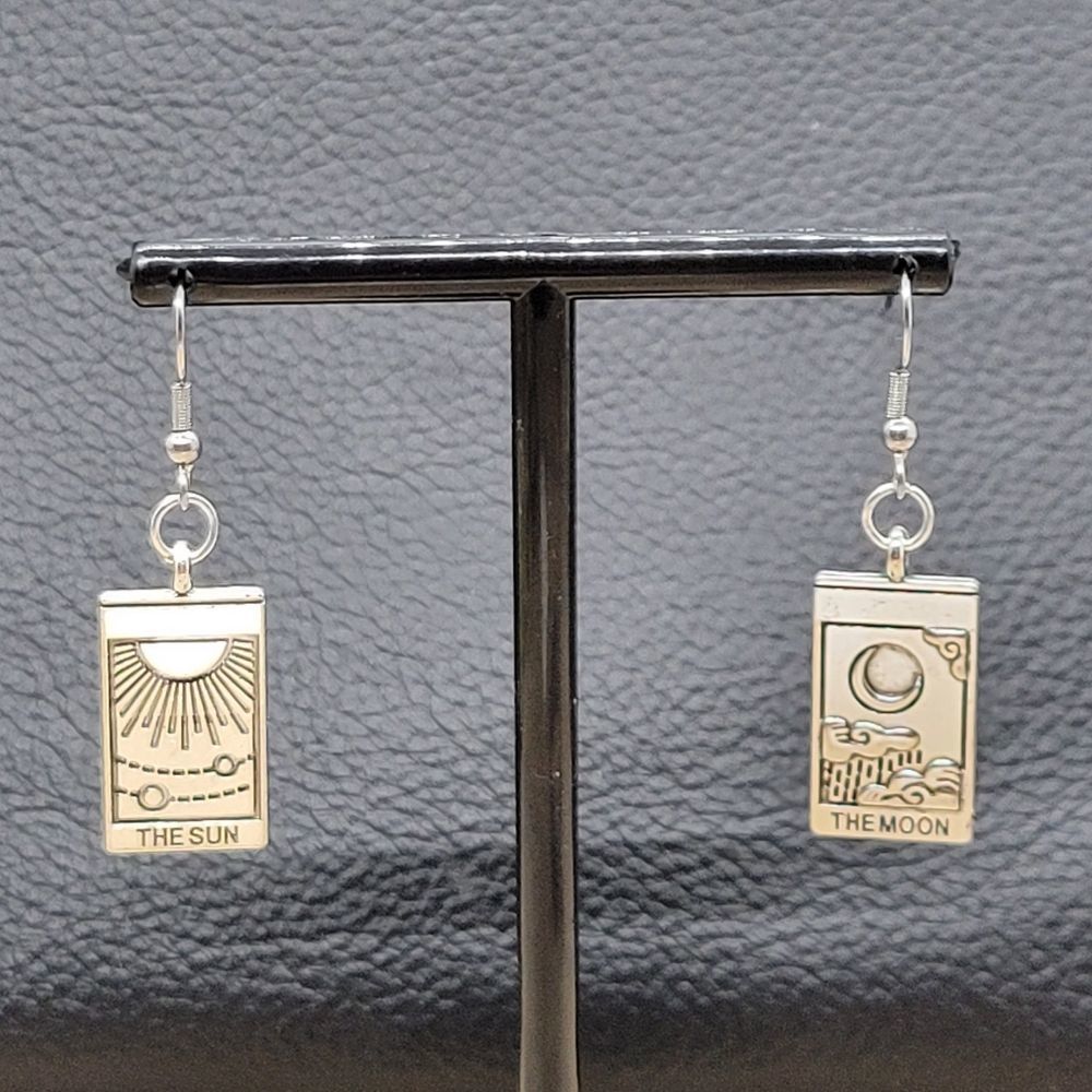 ☀️🌙 Tarot card earrings, Sun and Moon - Picture 2 of 5